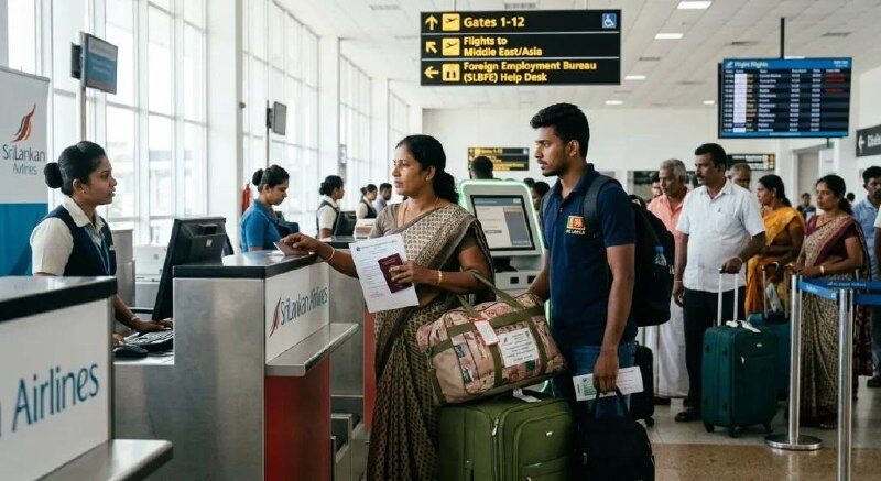 211,666 Sri Lankans left for overseas jobs in nine months