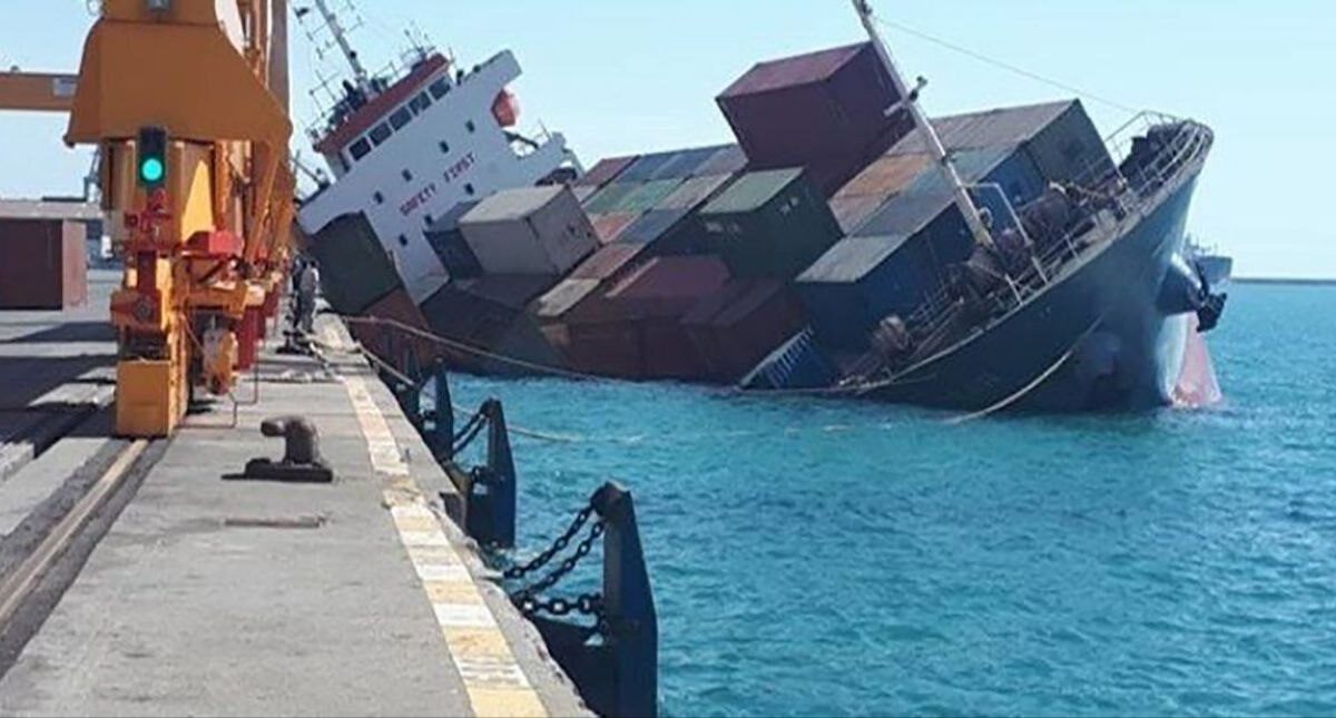 Iran says cargo ship sinks after hitting mine in Strait of Hormuz