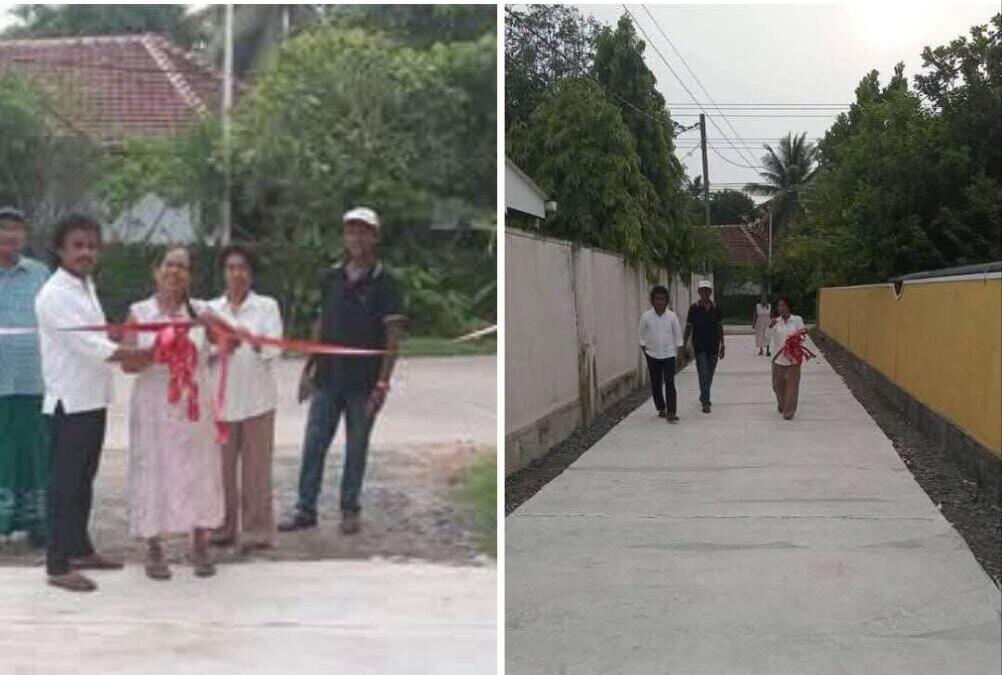 New concrete road to two homes opened by NPP council member