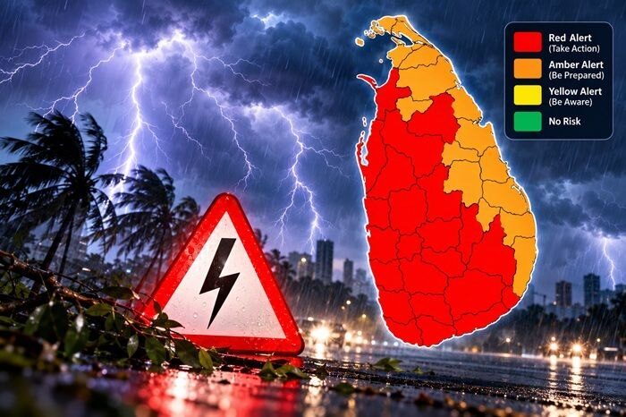 Red lightning alert issued for 17 districts